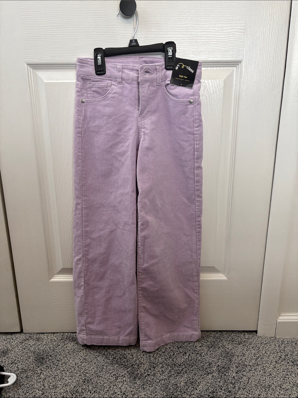 Girls High Rise Purple Pants
